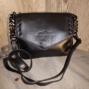Harley-Davidson Women's Bar & Shield Cone Stud Flap Crossbody Purse